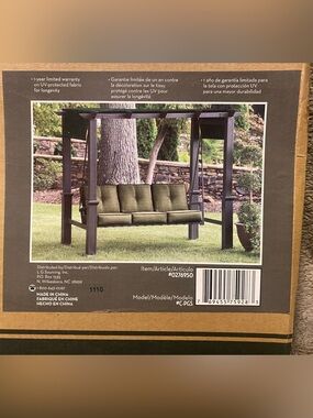 Garden Treasures Pergola Swing Canopy Cover Replacement Green for swing 0166825